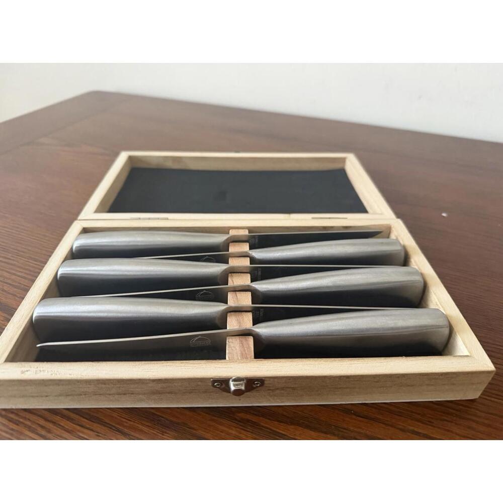 Gourmet Traditions Commercial Series 6 Piece Knife Set In Wood Box